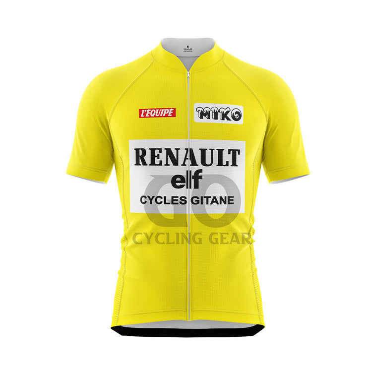 Renault Elf Cycles Gitane Retro Yellow Cycling Jersey