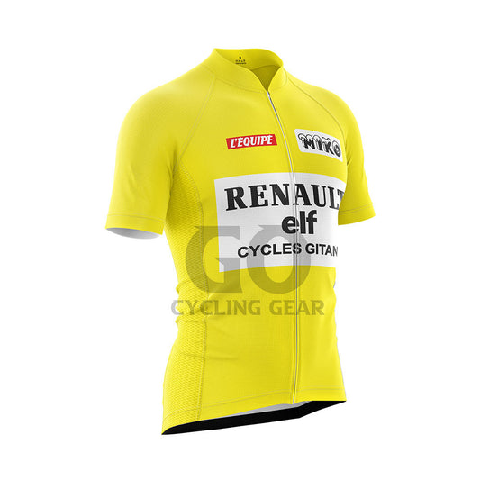 Renault Elf Cycles Gitane Retro Yellow Cycling Jersey