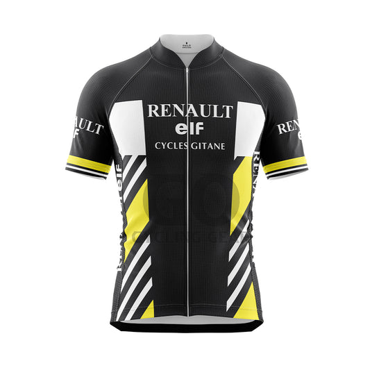 Renault Elf Men's Retro Black Cycling Jersey 1981