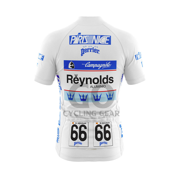 Reynolds Miguel Indurain White Cycling JerseyParis 1989