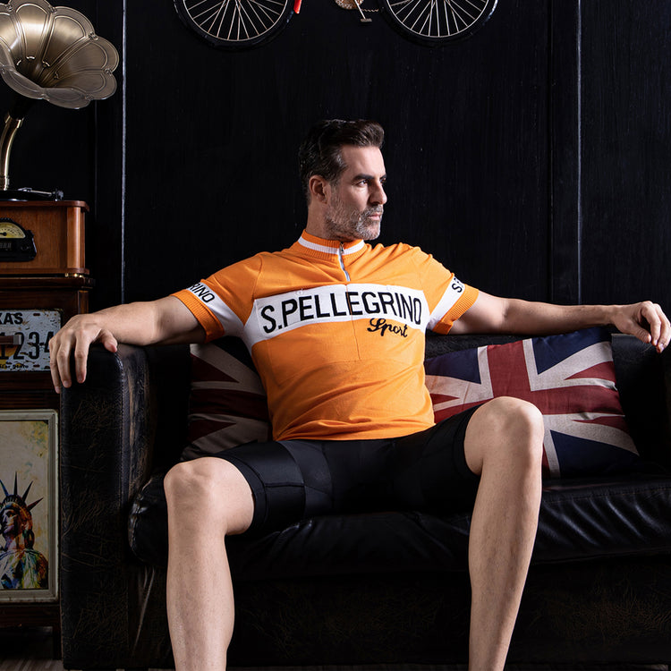 San Pellegrino Merino Wool Retro Cycling Jersey