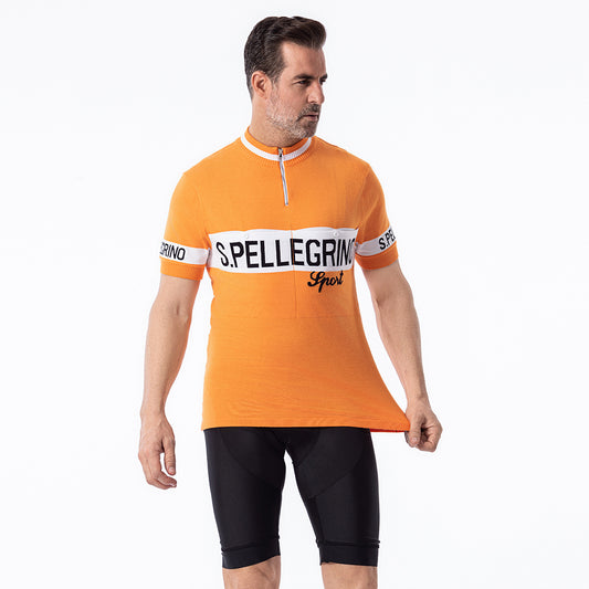 San Pellegrino Retro-Radtrikot aus Merinowolle