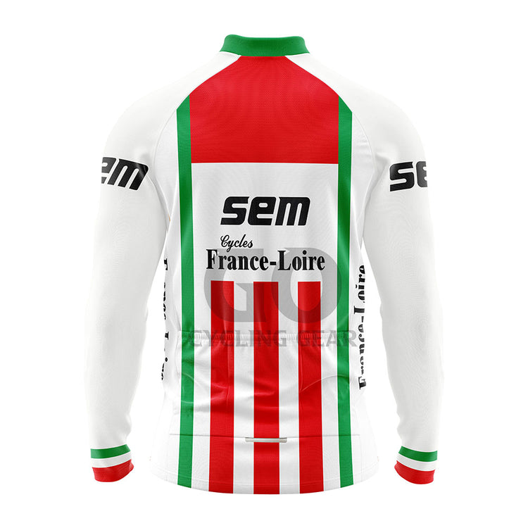 Sem-France Loire Retro Long Sleeve Cycling Jersey