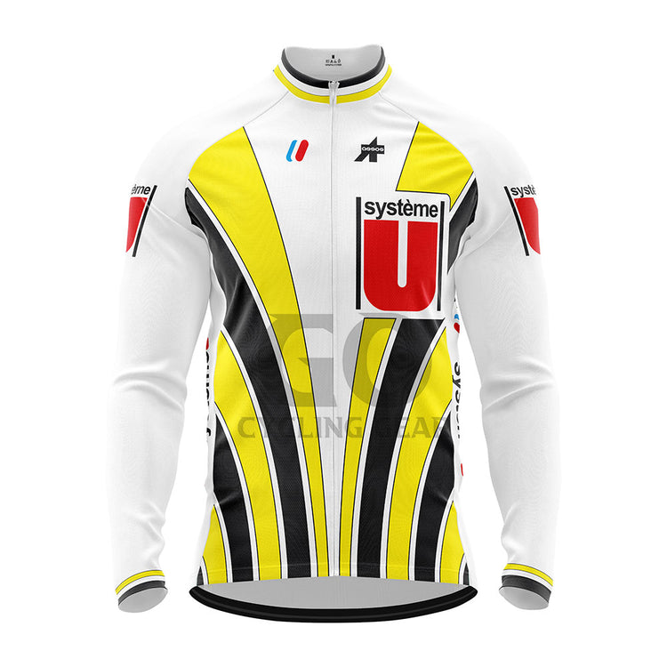 Système U Tour de France 1986  Long Sleeve Cycling Jersey