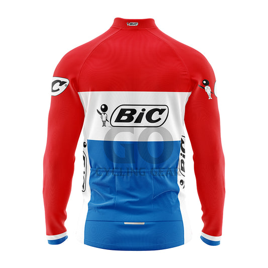 Netherlands Bic Retro Long Sleeve Cycling Jersey