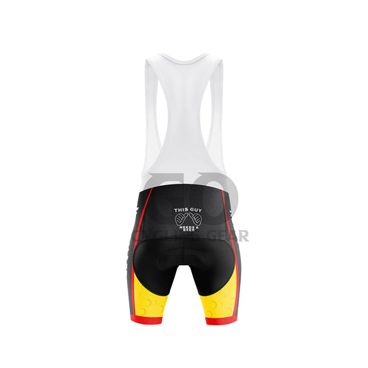 This Guy Need A Beer Short Sleeve Cycling Bib Shorts