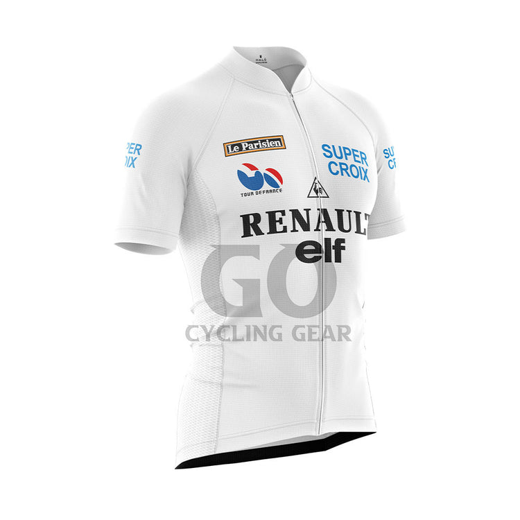 White Renault Elf Super Croix Cycling Jersey Tour De France