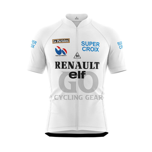 White Renault Elf Super Croix Cycling Jersey Tour De France