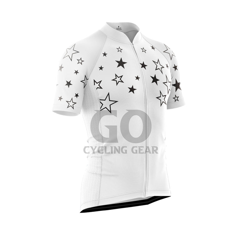 White star pattern men's short sleeve