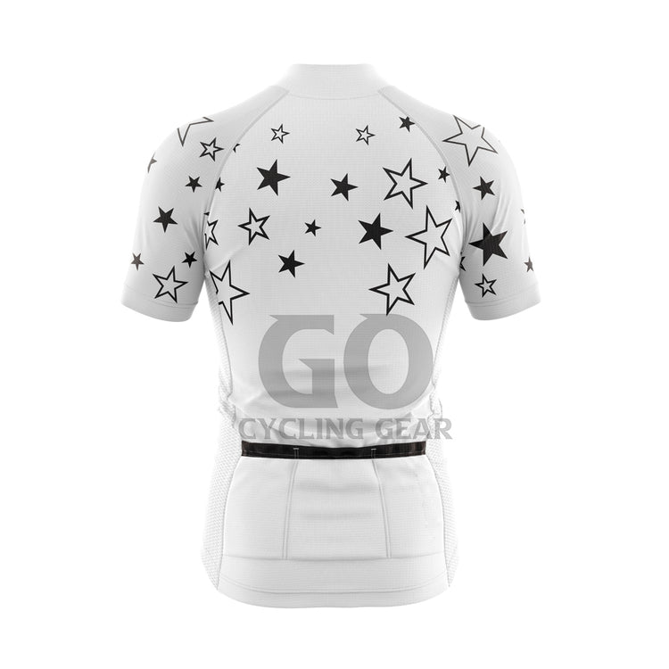 White star pattern men's short sleeve