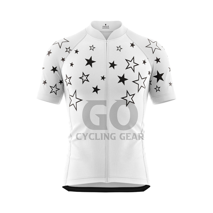 White star pattern men's short sleeve