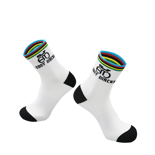 EDDY Retro Cycling Socks Mid Length