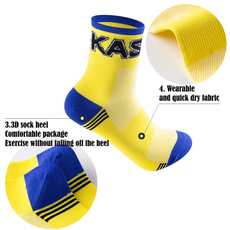 Chaussettes de cyclisme rétro KAS Team, mi-longues