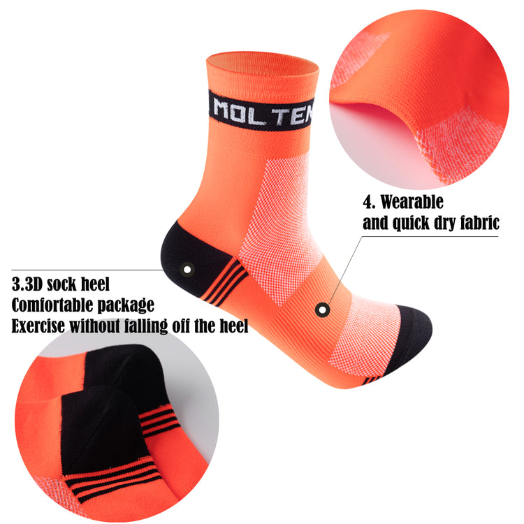 Molteni Chaussettes de cyclisme Team mi-longues Détails du vélo rétro