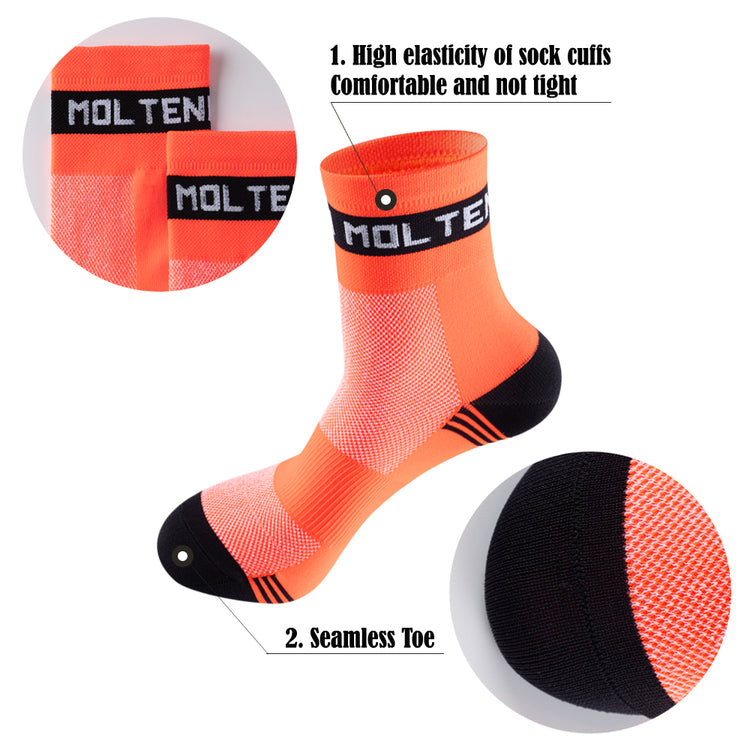 Molteni Chaussettes de cyclisme Team mi-longues Détails du vélo rétro