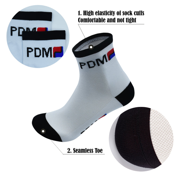 PDM – chaussettes de cyclisme pour équipe, mi-longues, rétro