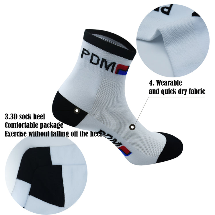 PDM – chaussettes de cyclisme pour équipe, mi-longues, rétro