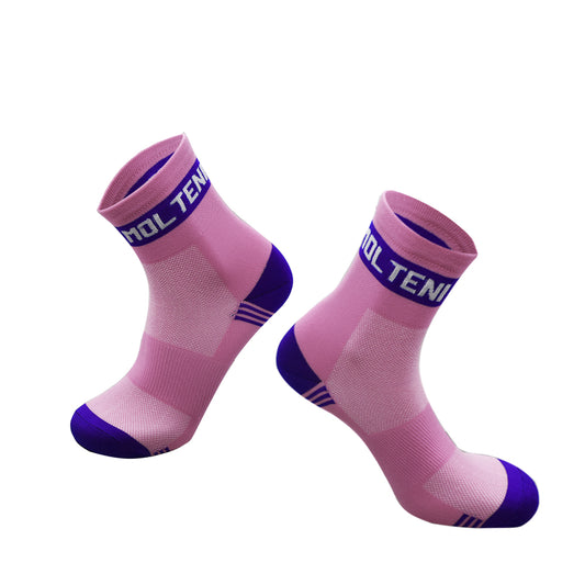 Pink Molteni Cycling Socks Mid Length