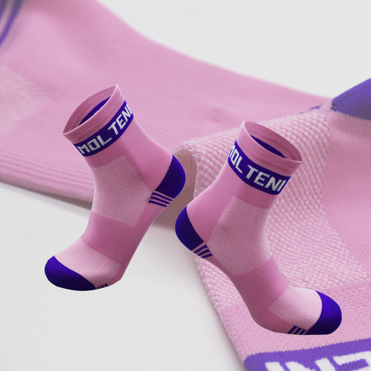 Pink Molteni Cycling Socks Mid Length