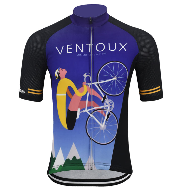 Maillot de cyclisme Ventoux vêtements de vélo à manches courtes pour hommes