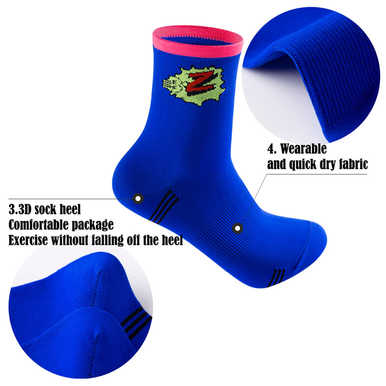 Team Z Retro-Fahrradsocken, mittellang