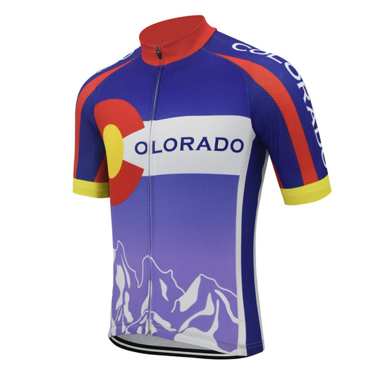 Colorado cycling jersey short sleeve bike wear