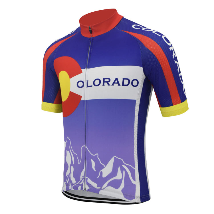 Colorado cycling jersey short sleeve bike wear