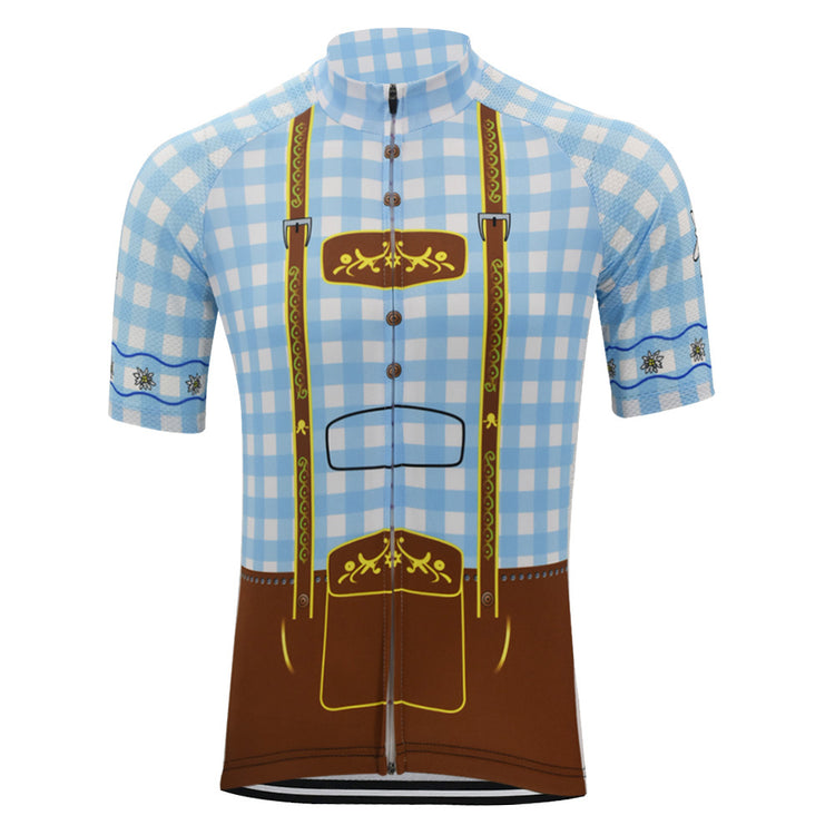 Cycling Jersey Plaid Short Sleeve Bike Wear